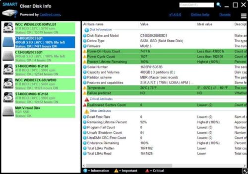 Clear Disk Info