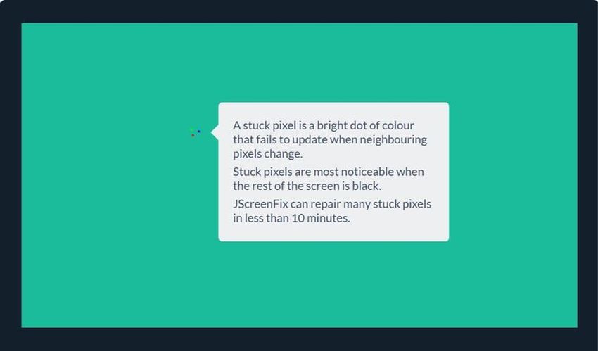 jscreenfix stuck pixel