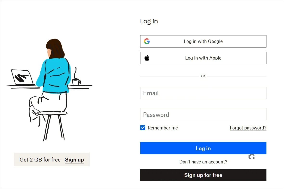 dropbox login