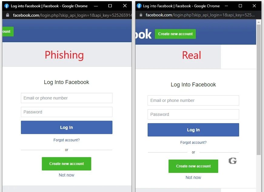 facebook phishing