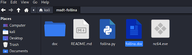 follina malicious document file