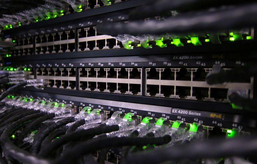 intranet cables network patch panel server