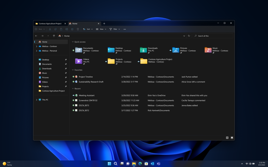 tabs file explorer