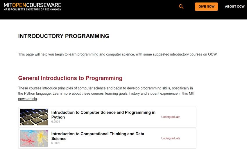 mit opencourseware