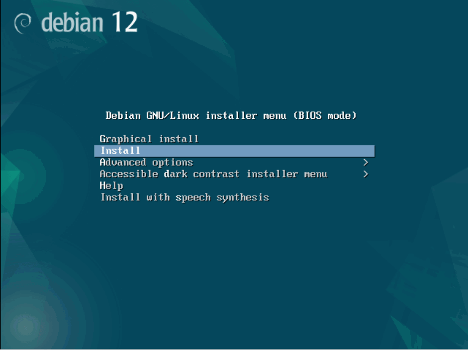 debian 12 install