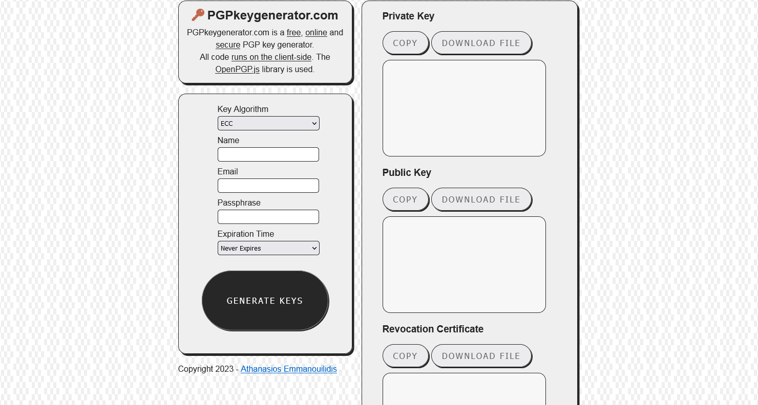 pgpkeygenerator